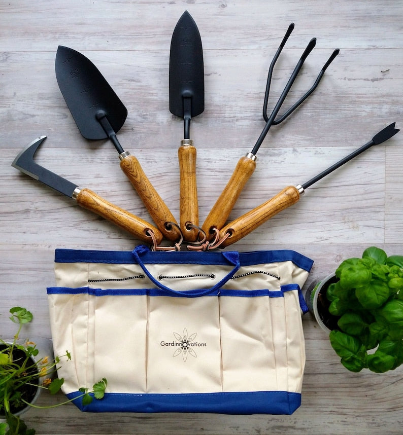 Essential Garden Tools Gift Set with Optional Engraving / Garden Tools / Rustic Garden Tools / Gift for Gardener / Well-made Sturdy Tools