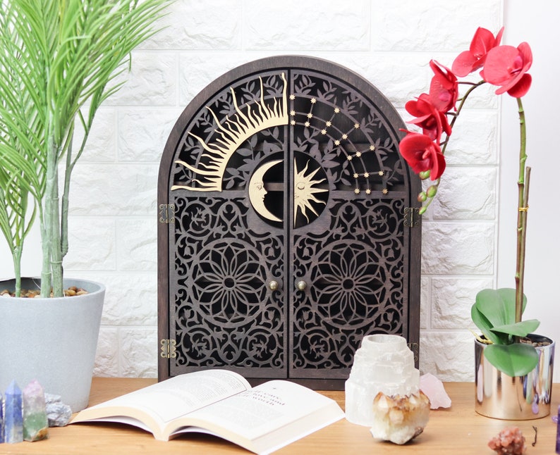 Coppermon Witchy Decor Celestial Arch Cabinet- Witchy Gifts, Witchy Decor, Witchy Stuff, Witchy Art, Witchy Aesthetic, Witchcraft Supplies